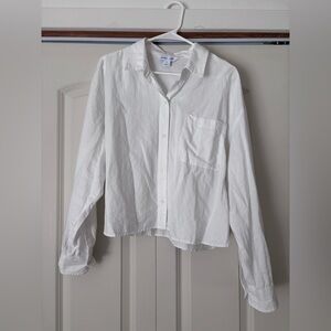Old Navy White Casual Button-Down Shirt